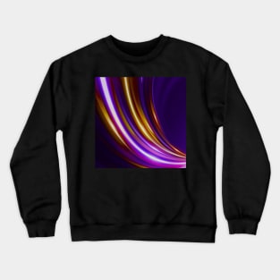 Strips Abstract Digital Art Golden Purple Crewneck Sweatshirt